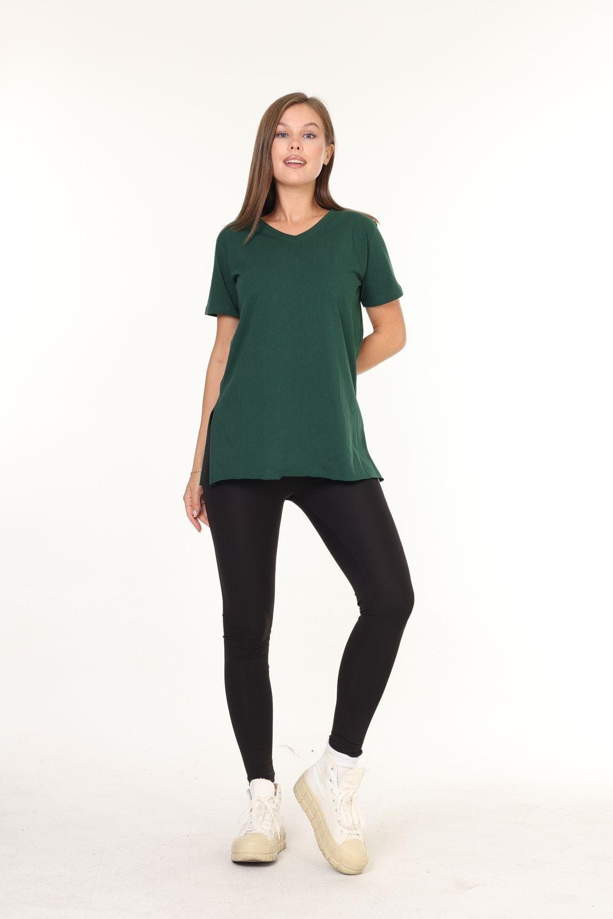 تونیک تیشرت زنانه Tight Lady یقه V کشباف پنبه %100 سبز زمردی تونیک تیشرت زنانه Tight Lady یقه V کشباف پنبه %100 سبز زمردی