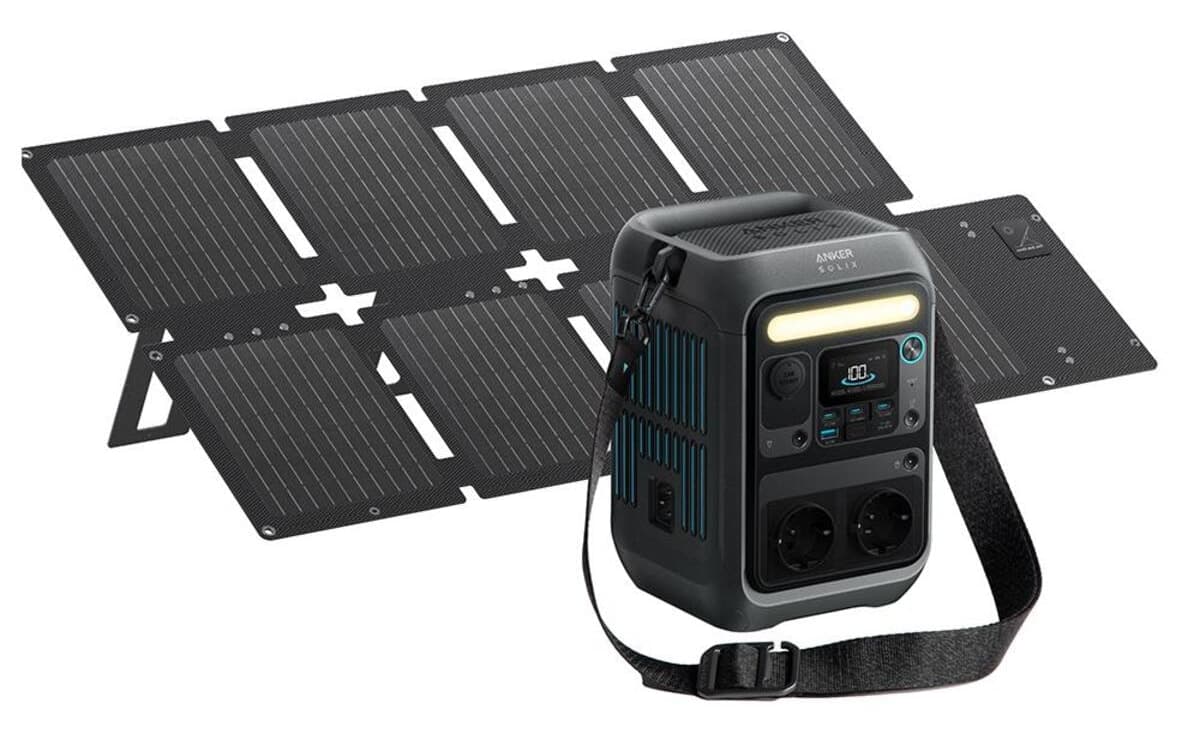 منبع برق قابل حمل Anker SOLIX C300X AC + پنل خورشیدی PS60 مدل B1723 منبع برق قابل حمل Anker SOLIX C300X AC + پنل خورشیدی PS60 مدل B1723