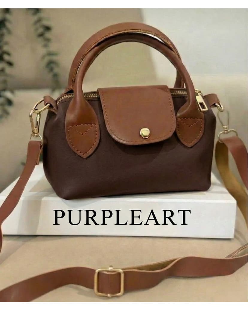 کیف دوشی و کراسبادی زنانه PurpleART دورنگ قهوهای و تابا مینیمال کیف دوشی و کراسبادی زنانه PurpleART دورنگ قهوهای و تابا مینیمال