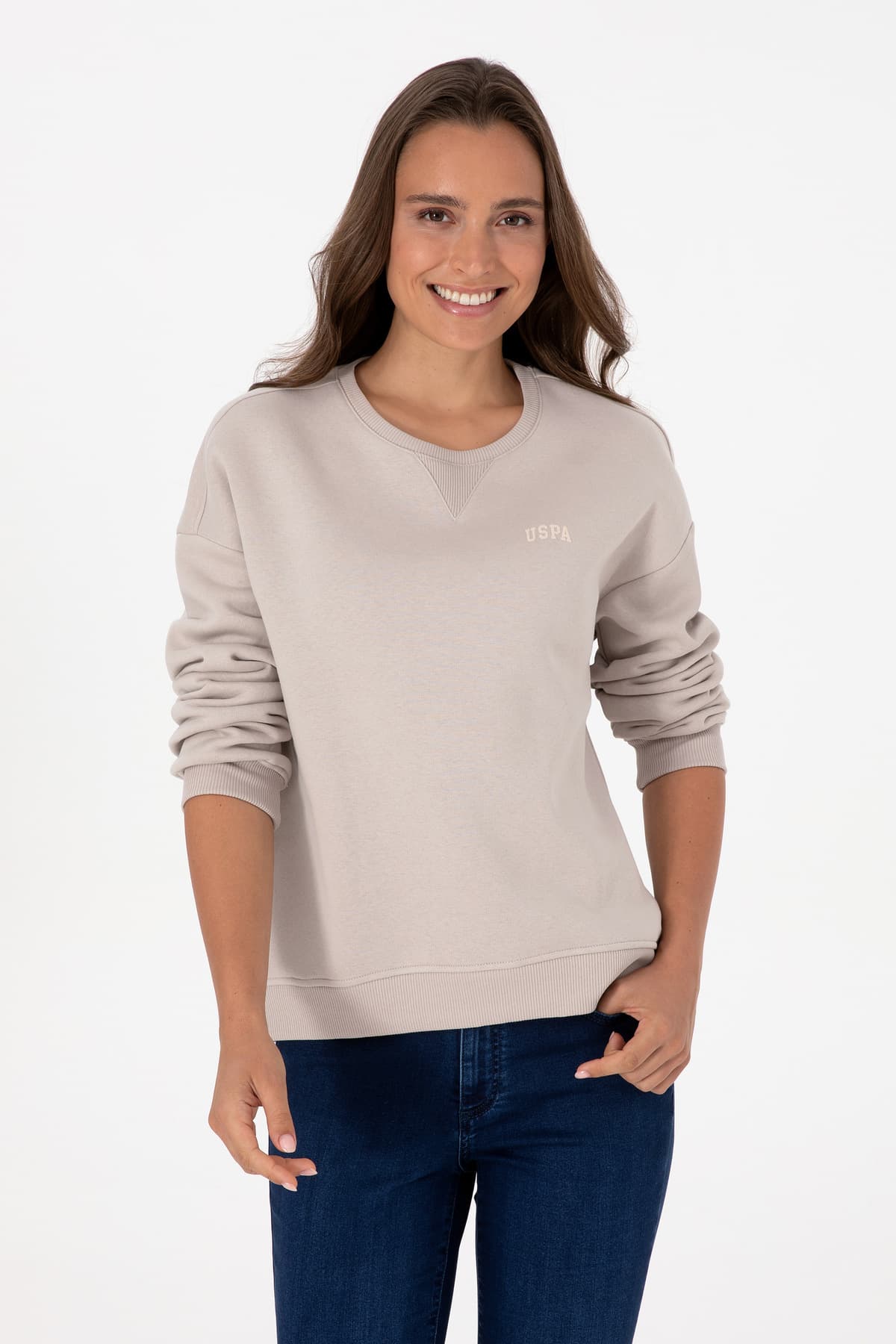 سوئیشرت زنانه U.S. Polo Assn. یقه گرد بیسیک شاردون سنگشور مدل 50313586-VR049 سوئیشرت زنانه U.S. Polo Assn. یقه گرد بیسیک شاردون سنگشور مدل 50313586-VR049