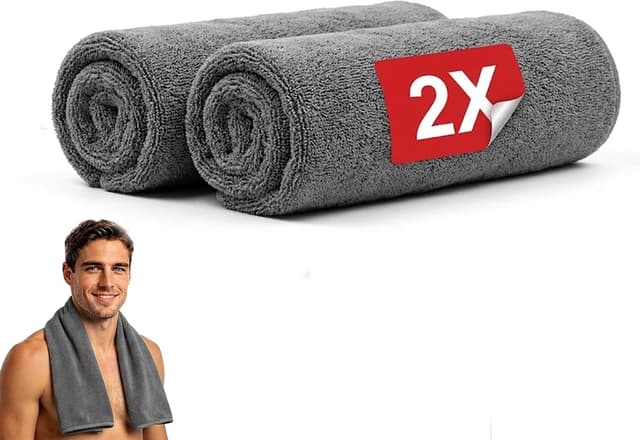 حوله ورزشی Wonkey میکروفیبر سبک خشکشونده 30x100 cm بسته 2 عددی خاکستری حوله ورزشی Wonkey میکروفیبر سبک خشکشونده 30x100 cm بسته 2 عددی خاکستری
