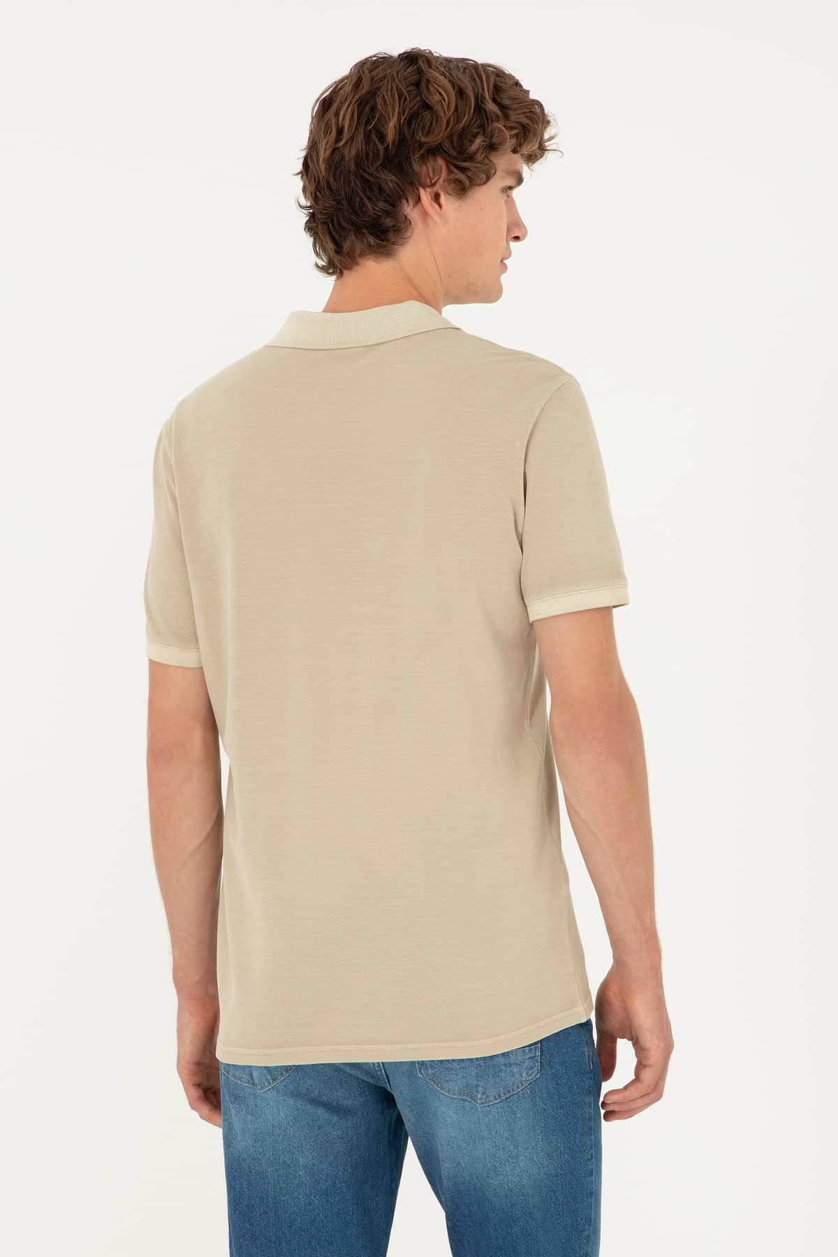 تیشرت پولو مردانه U.S. Polo Assn. اسلیم فیت خاکی روشن مدل 50294207-VR183 تیشرت پولو مردانه U.S. Polo Assn. اسلیم فیت خاکی روشن مدل 50294207-VR183