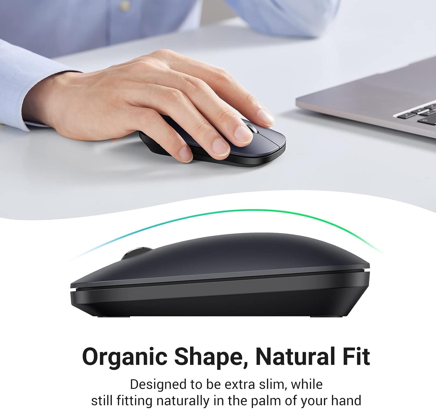 ماوس بیسیم UGREEN با اتصال USB و فرکانس 2.4 GHz، حداکثر 4000 DPI، باتری 18 ماهه مشکی ماوس بیسیم UGREEN با اتصال USB و فرکانس 2.4 GHz، حداکثر 4000 DPI، باتری 18 ماهه مشکی