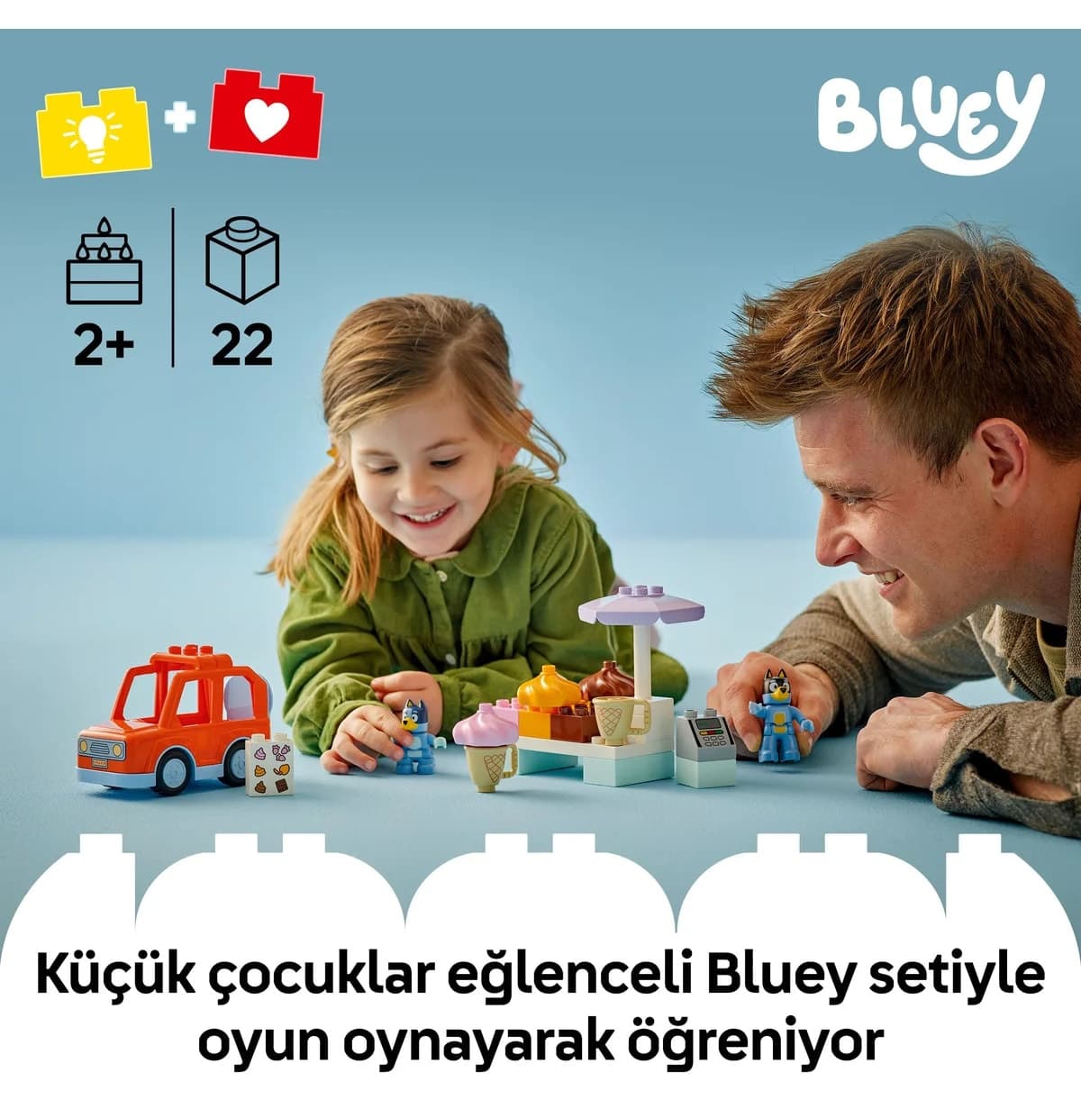 لگو DUPLO مدل 10458 گردش بستنی Bluey 22 پارچه لگو DUPLO مدل 10458 گردش بستنی Bluey 22 پارچه