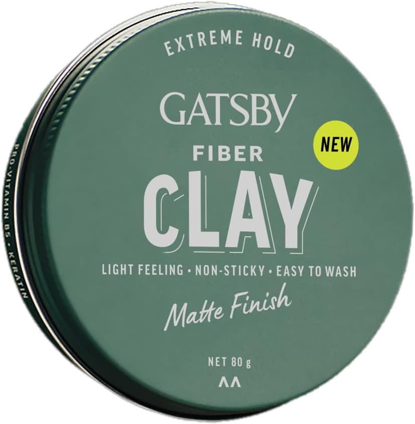 خمیر مو مردانه Gatsby Fiber Clay با حالت مت و نگهدارنده قوی 80g خمیر مو مردانه Gatsby Fiber Clay با حالت مت و نگهدارنده قوی 80g