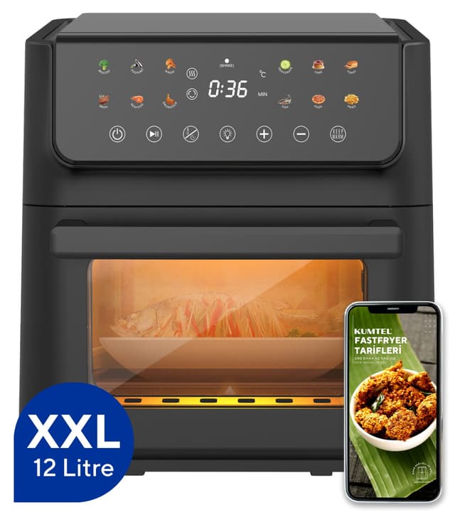 سرخکن بدون روغن 12 لیتری KUMTEL مدل HAF-10 سرخکن بدون روغن 12 لیتری KUMTEL مدل HAF-10