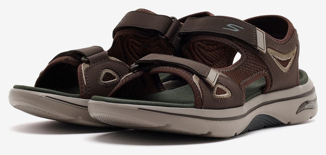 صندل مردانه Skechers GO WALK ARCH FIT 2.0 قهوهای مدل 229309 BRN صندل مردانه Skechers GO WALK ARCH FIT 2.0 قهوهای مدل 229309 BRN