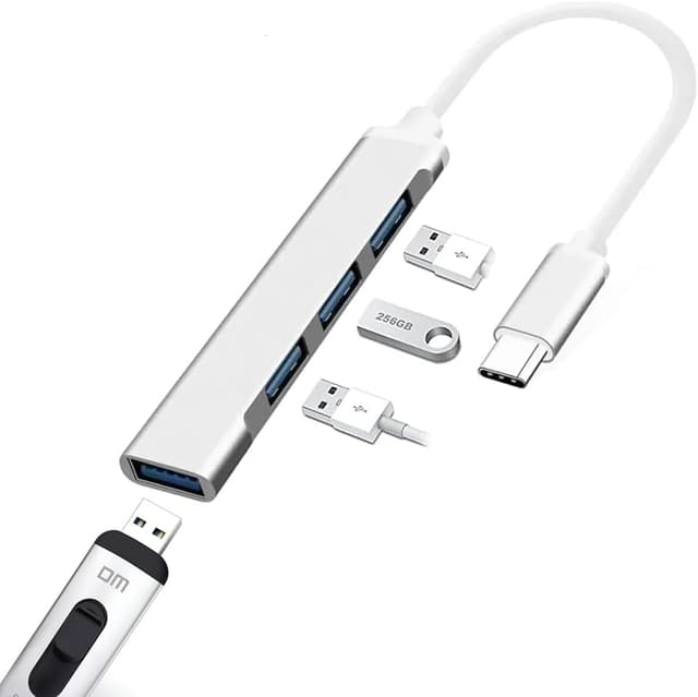 آداپتور هاب Type-c به USB چهارپورته coverzone سازگار با Macbook آداپتور هاب Type-c به USB چهارپورته coverzone سازگار با Macbook