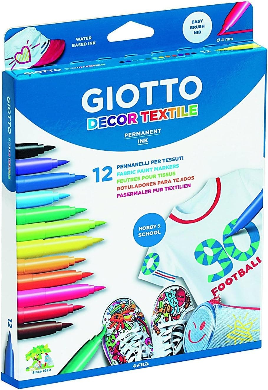 رنگ پارچه Giotto Decor بسته آویزدار 6 عددی رنگ پارچه Giotto Decor بسته آویزدار 6 عددی