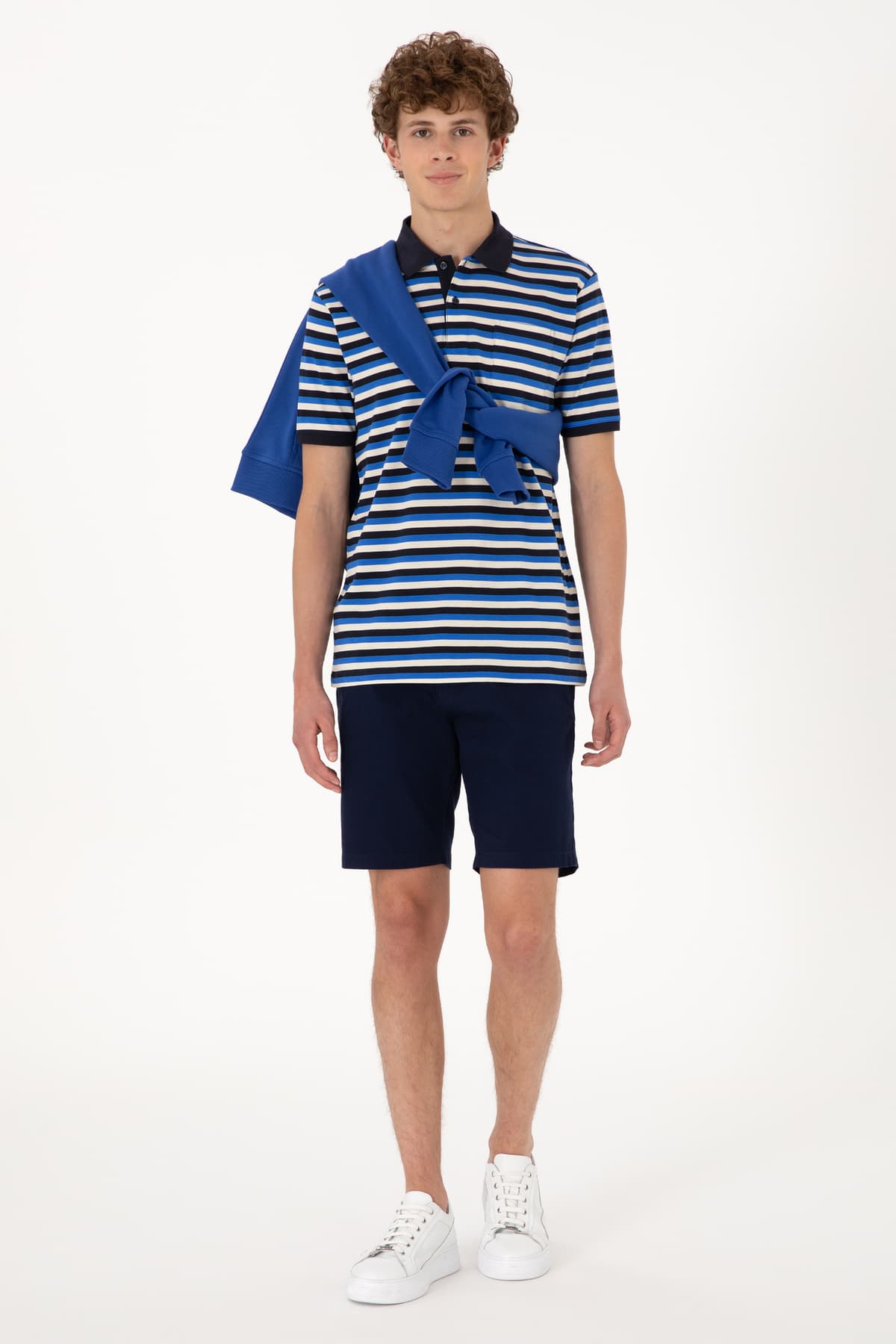 تیشرت مردانه U.S. Polo Assn. فیت معمولی لاجوردی راهراه مدل 50306794-VR033 تیشرت مردانه U.S. Polo Assn. فیت معمولی لاجوردی راهراه مدل 50306794-VR033