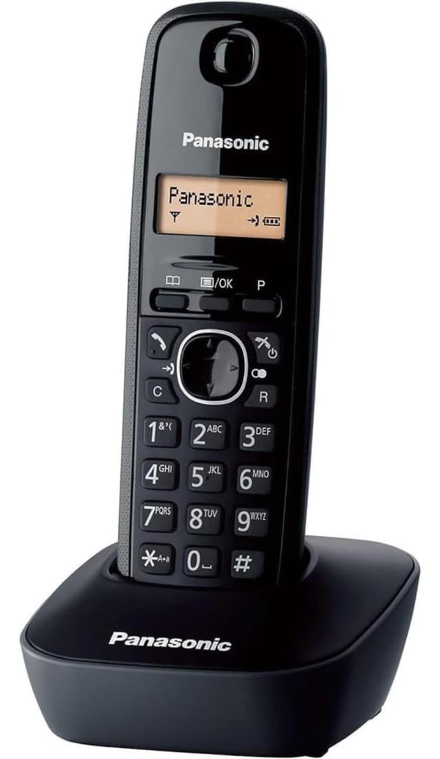 تلفن بیسیم Panasonic رومیزی DECT مشکی مدل KX-TG1611 تلفن بیسیم Panasonic رومیزی DECT مشکی مدل KX-TG1611
