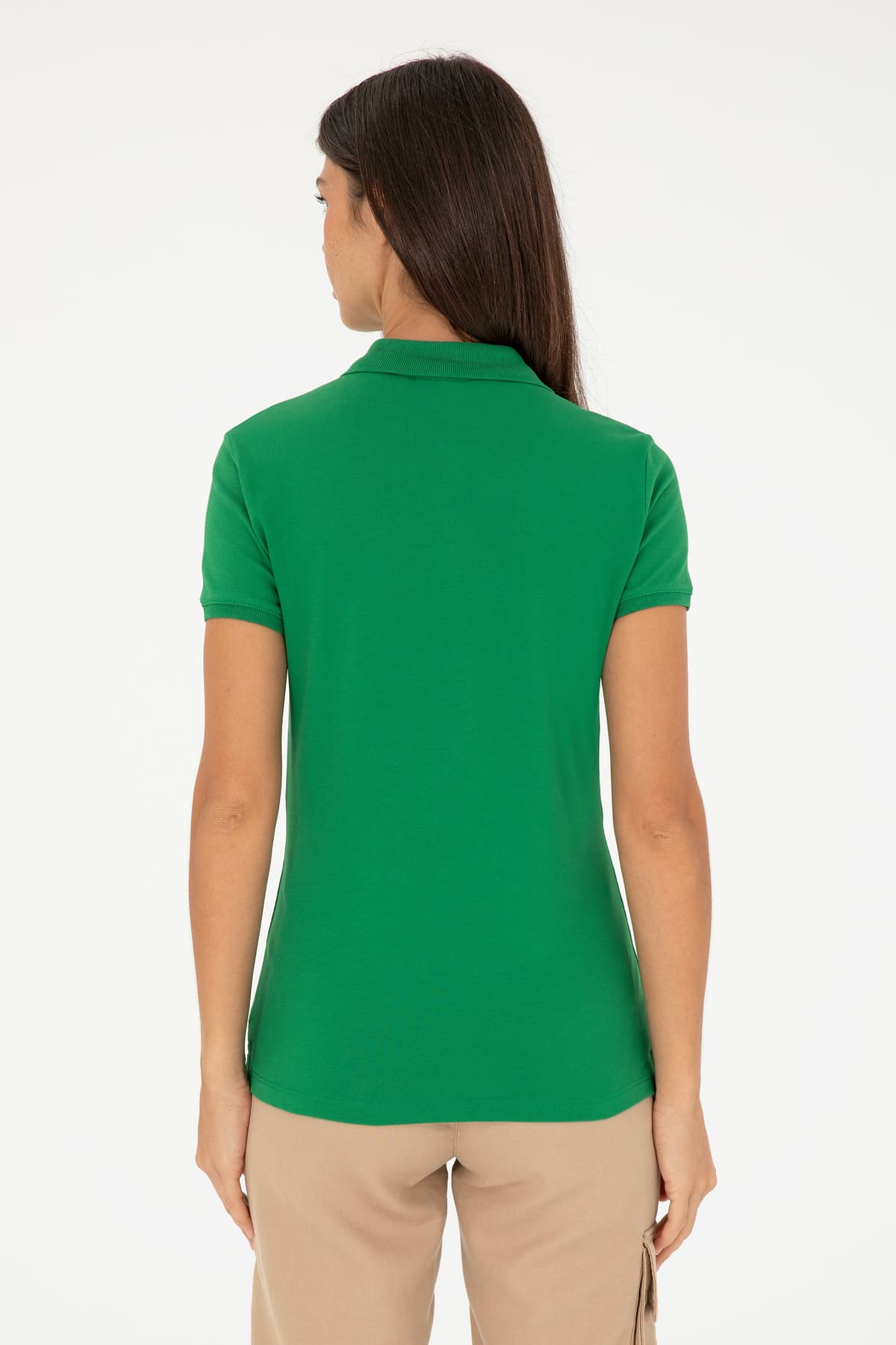 تیشرت زنانه U.S. Polo Assn. سبز یقه پولو بیسیک مدل 50280071-VR054 تیشرت زنانه U.S. Polo Assn. سبز یقه پولو بیسیک مدل 50280071-VR054