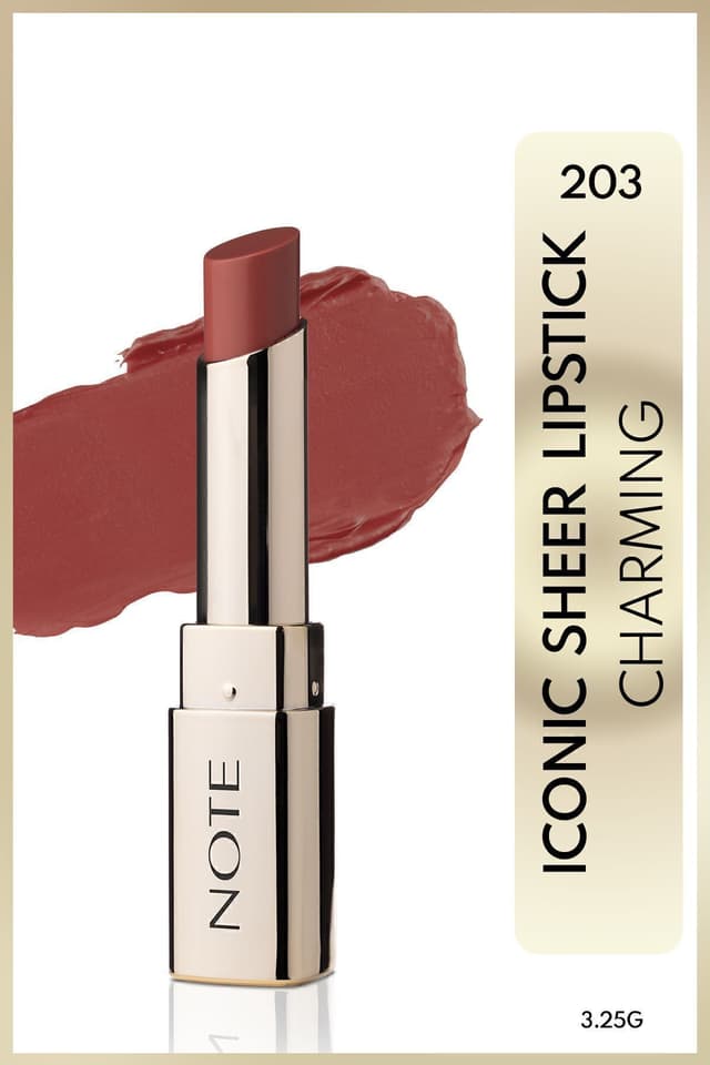 رژ لب Note Cosmetics مرطوبکننده، براق و شفاف Iconic مدل 203 Charming - Nude رژ لب Note Cosmetics مرطوبکننده، براق و شفاف Iconic مدل 203 Charming - Nude