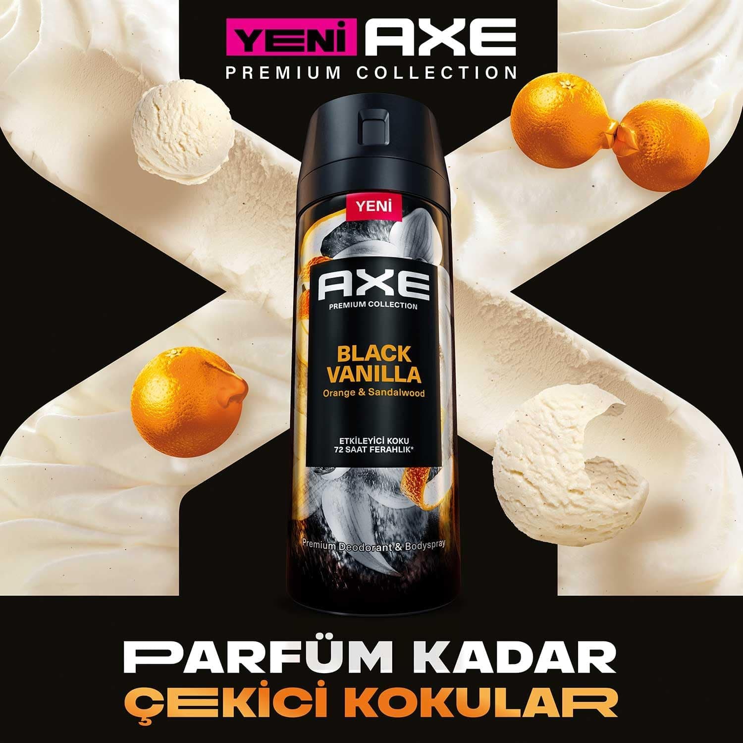 اسپری دئودورانت مردانه AXE Black Vanilla 150 ml اسپری دئودورانت مردانه AXE Black Vanilla 150 ml
