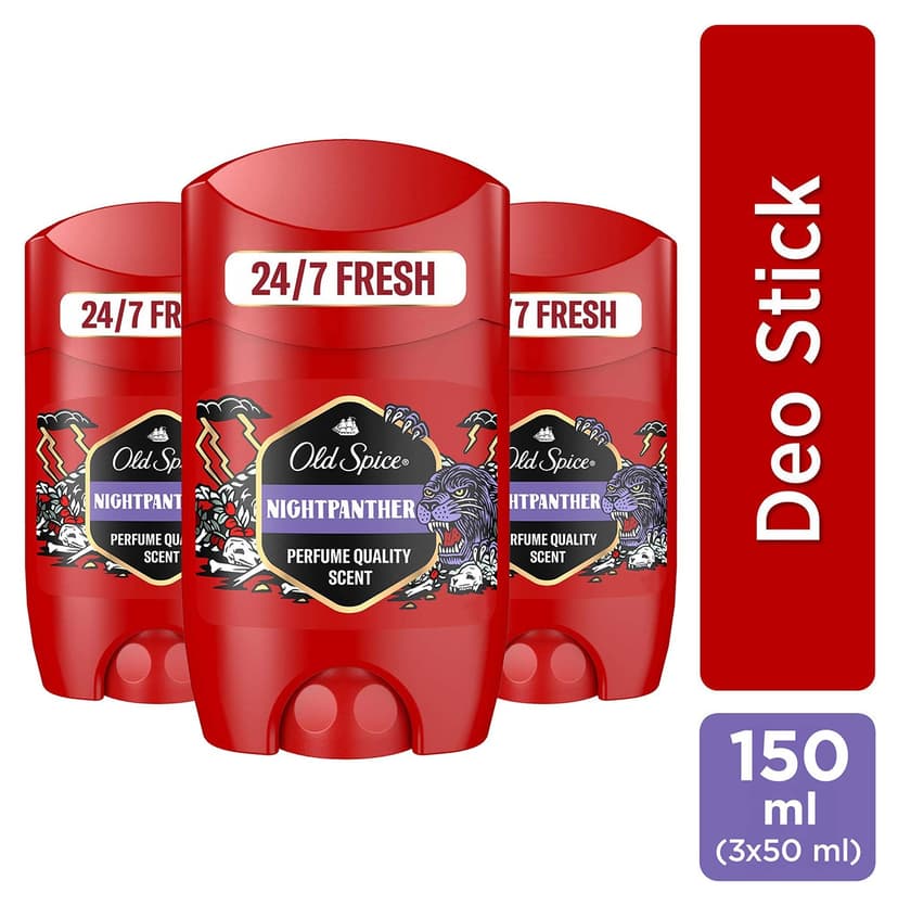 دئودورانت استیک مردانه Old Spice بدون آلومینیوم لکهنگذار Night Panther 3×50ml دئودورانت استیک مردانه Old Spice بدون آلومینیوم لکهنگذار Night Panther 3×50ml