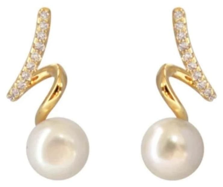 گوشواره زنانه HOBİSY GIFT SHOP طرح مروارید و برگ ضدحساسیت فولادی گوشواره زنانه HOBİSY GIFT SHOP طرح مروارید و برگ ضدحساسیت فولادی