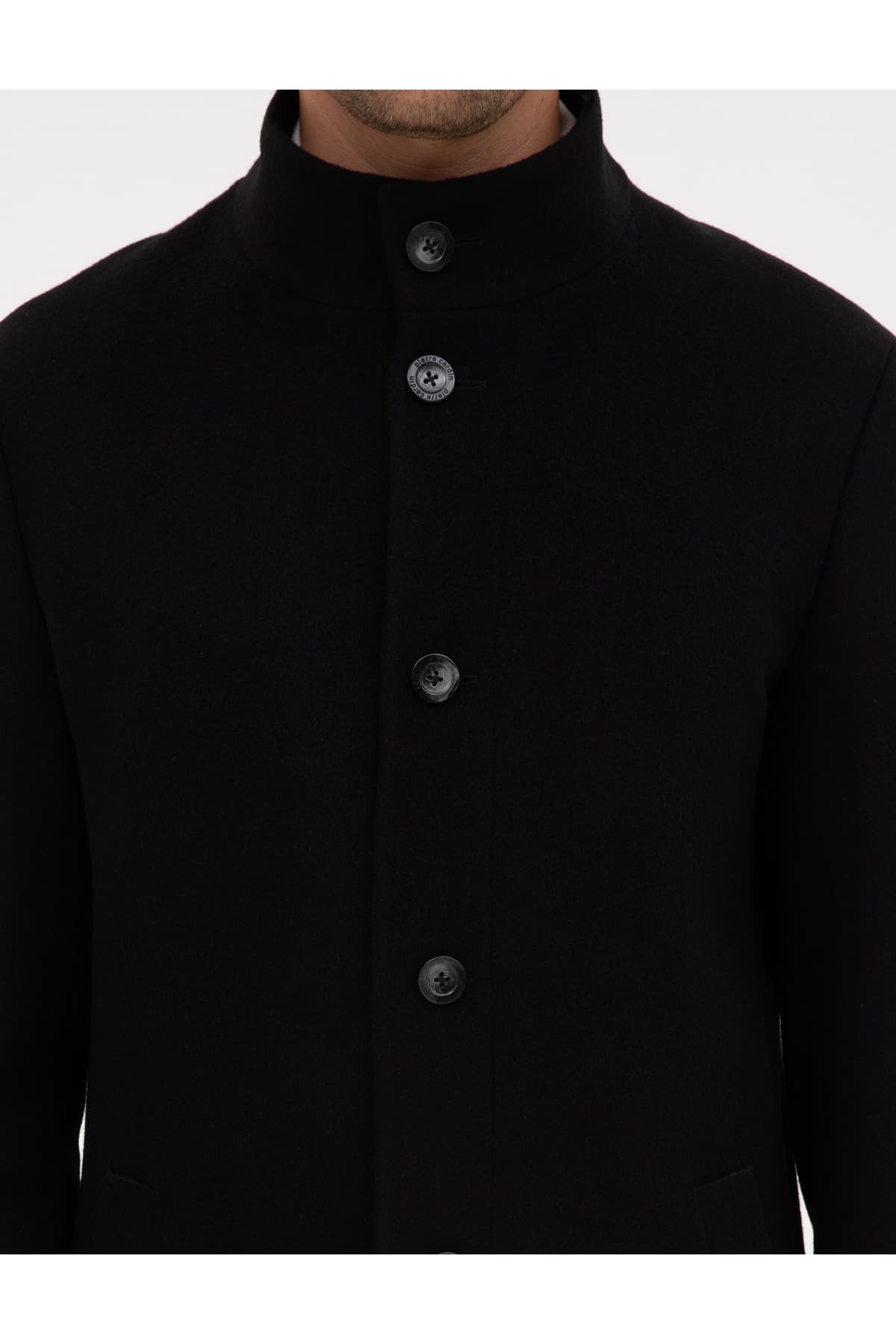 پالتو مردانه Pierre Cardin مشکی فیت اسلیم با ترکیب پشم مدل 50317440-VR046 پالتو مردانه Pierre Cardin مشکی فیت اسلیم با ترکیب پشم مدل 50317440-VR046