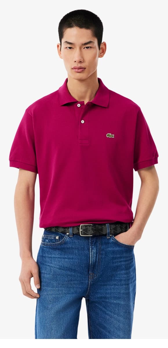 پولو شرت مردانه Lacoste فیت کلاسیک صورتی مدل L.12.12 پولو شرت مردانه Lacoste فیت کلاسیک صورتی مدل L.12.12