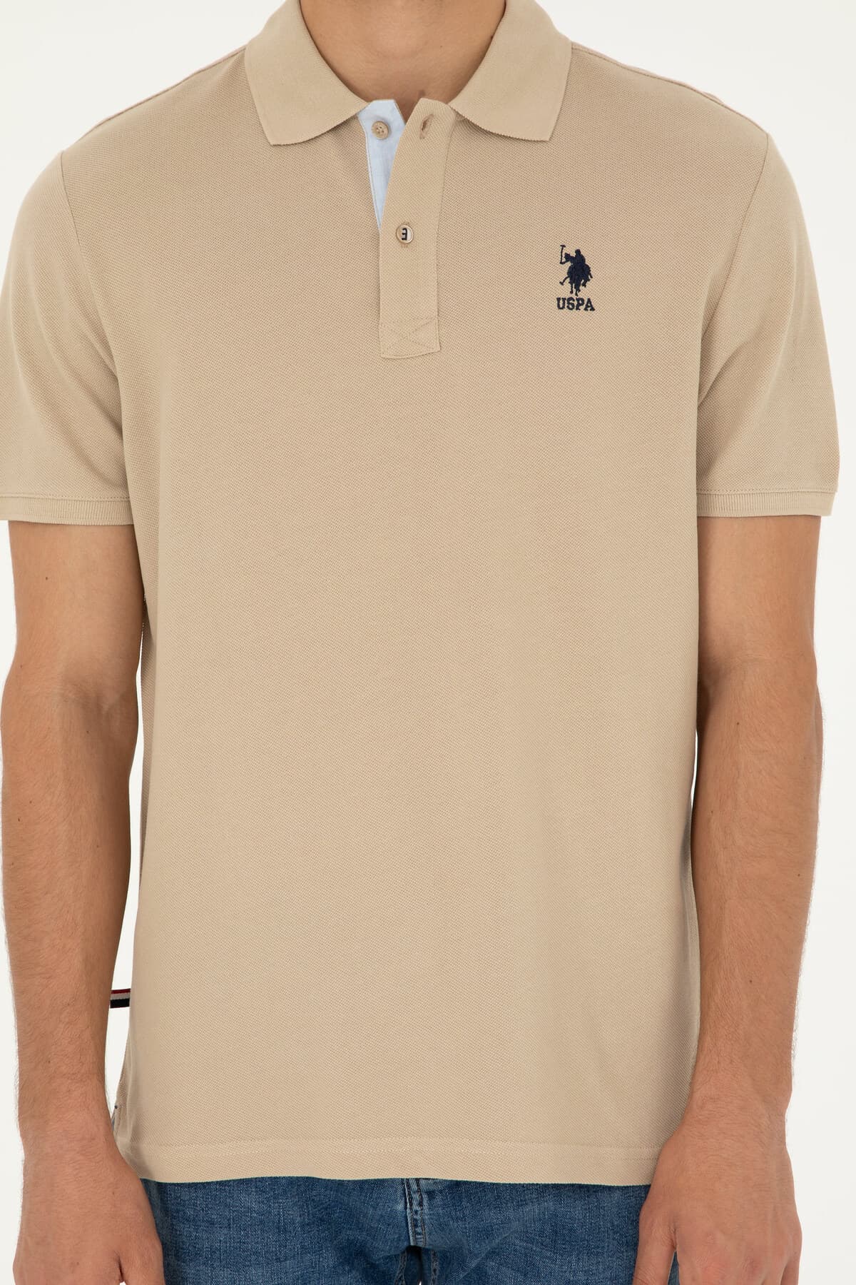 تیشرت مردانه U.S. Polo Assn. یقه پولو فیت معمولی خاکی روشن مدل 50279611-VR183 تیشرت مردانه U.S. Polo Assn. یقه پولو فیت معمولی خاکی روشن مدل 50279611-VR183