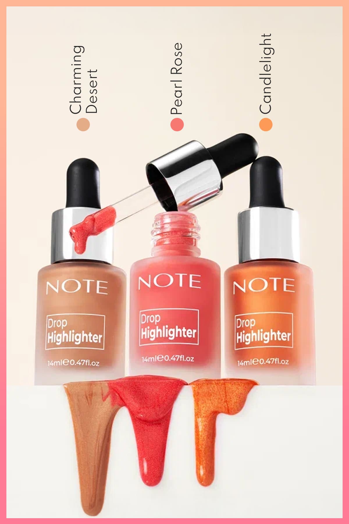 هایلایتر مایع درخشان Note Cosmetics سری Drop شماره 03 نور شمع هایلایتر مایع درخشان Note Cosmetics سری Drop شماره 03 نور شمع