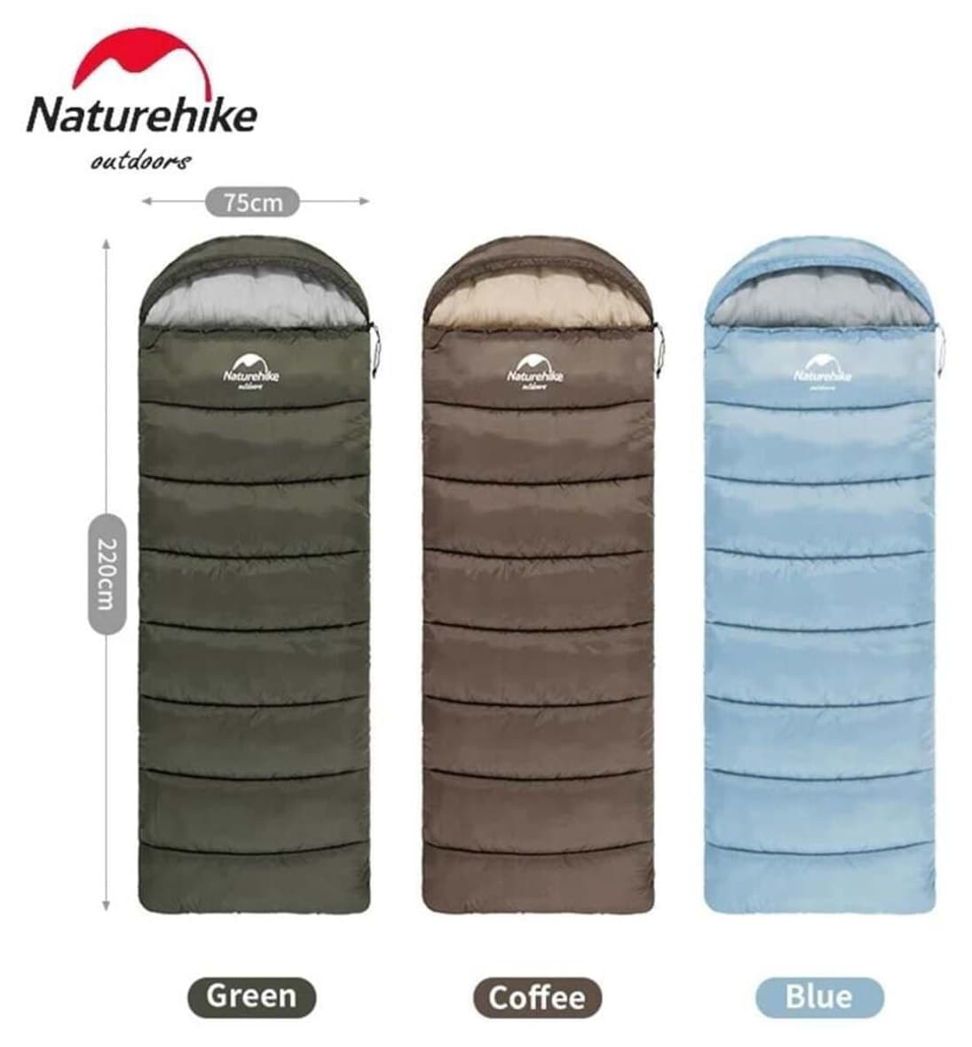 کیسه خواب Naturehike پاکتی کاپوشوندار -17°C مدل U350s کیسه خواب Naturehike پاکتی کاپوشوندار -17°C مدل U350s