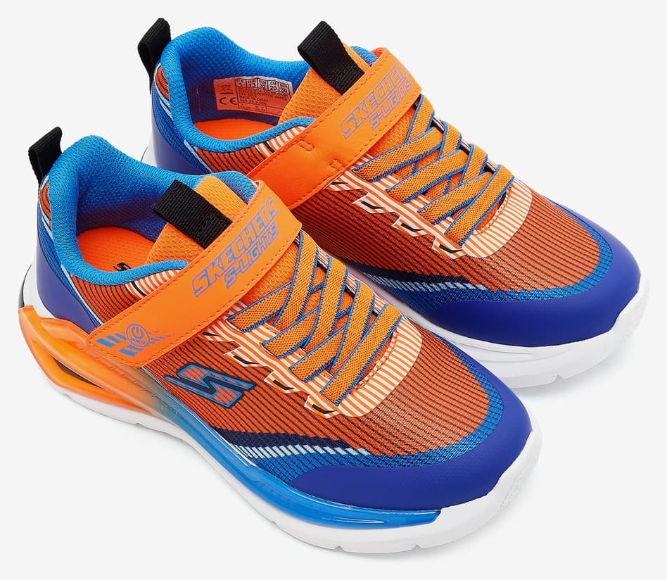 کفش ورزشی پسرانه Skechers TRI-NAMICS 2.0 چراغدار نارنجی مدل 401661L ORMT کفش ورزشی پسرانه Skechers TRI-NAMICS 2.0 چراغدار نارنجی مدل 401661L ORMT