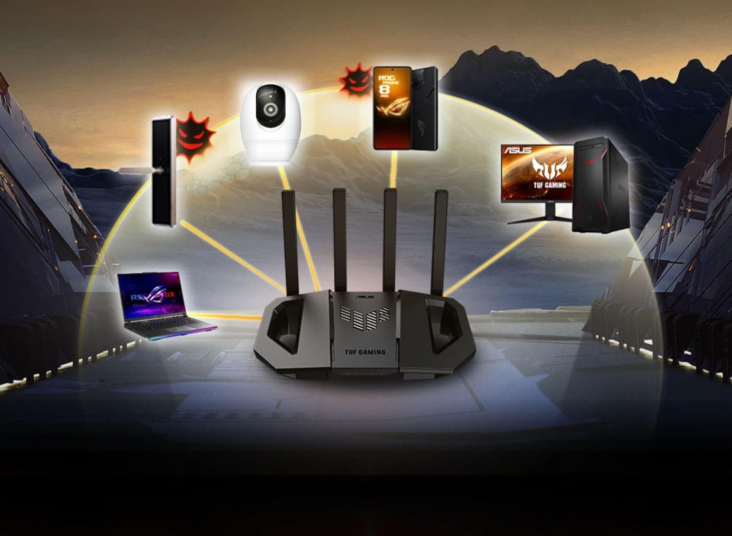روتر بیسیم دو بانده ASUS TUF Gaming مدل BE3600 با WiFi 7 و سرعت 2.5 Gbit/s روتر بیسیم دو بانده ASUS TUF Gaming مدل BE3600 با WiFi 7 و سرعت 2.5 Gbit/s