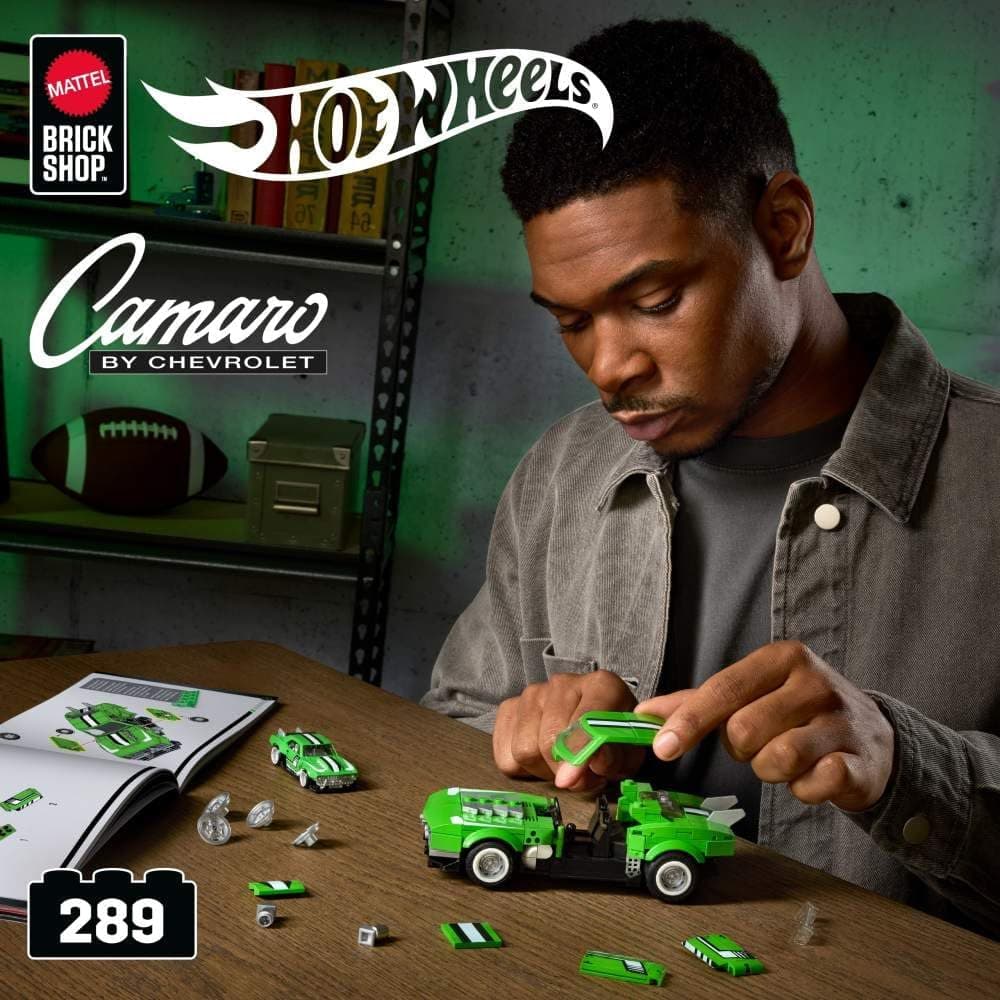 ست ساختنی Mattel Brick Shop Hot Wheels Speed Camaro مدل JFT16 ست ساختنی Mattel Brick Shop Hot Wheels Speed Camaro مدل JFT16