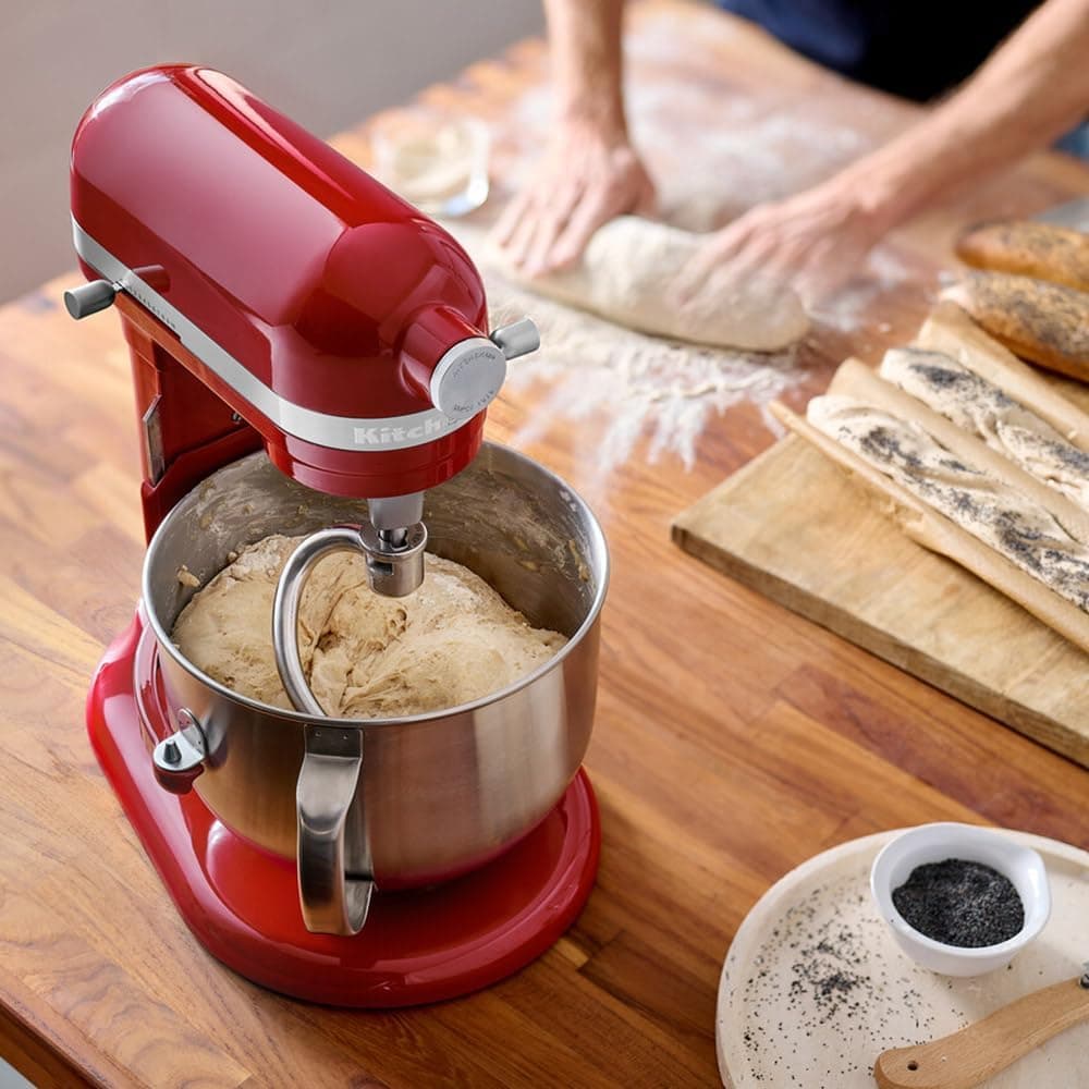 میکسر استند KitchenAid Artisan با کاسه قابل جداشدن قرمز 6.6 لیتری میکسر استند KitchenAid Artisan با کاسه قابل جداشدن قرمز 6.6 لیتری