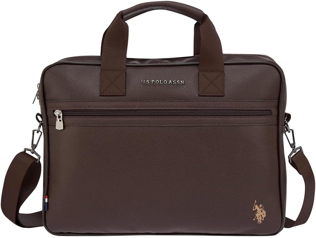 کیف لپتاپ و اسناد با بند دوشی U.S. POLO ASSN. قهوهای مدل 25029-25030 کیف لپتاپ و اسناد با بند دوشی U.S. POLO ASSN. قهوهای مدل 25029-25030