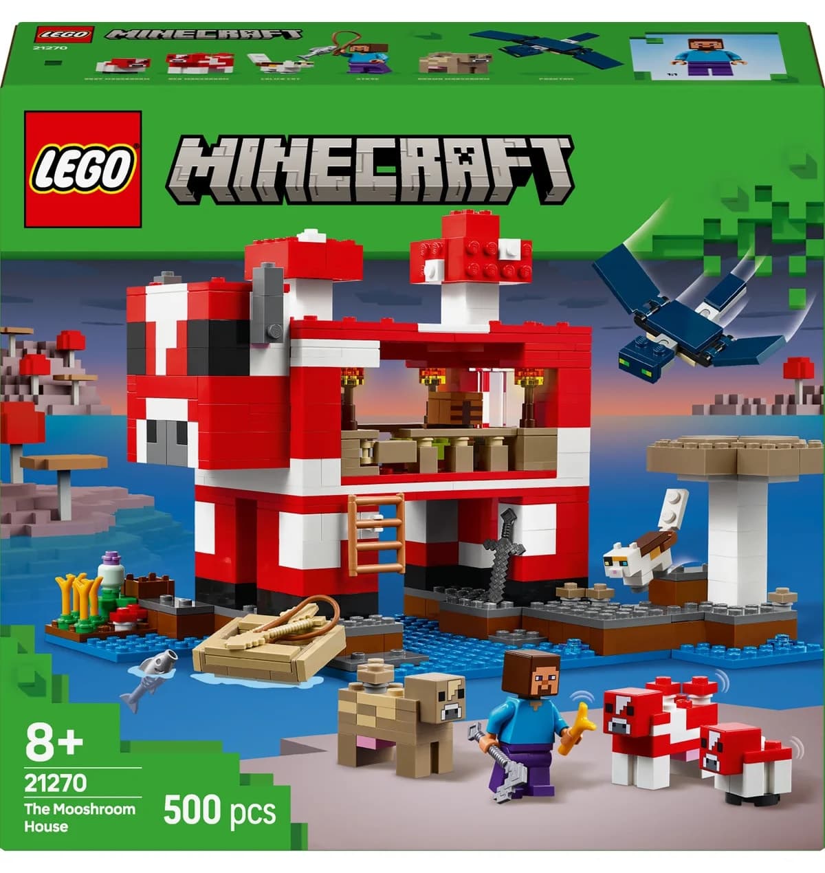 لگو Minecraft خانه Mooshroom مدل 21270 با 500 قطعه لگو Minecraft خانه Mooshroom مدل 21270 با 500 قطعه