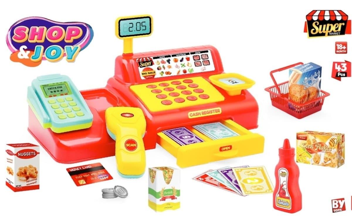 ست بازی آموزشی صندوق فروشگاه مردانه Genel Markalar Benim Marketim Shop-Joy 43 پارچه ست بازی آموزشی صندوق فروشگاه مردانه Genel Markalar Benim Marketim Shop-Joy 43 پارچه