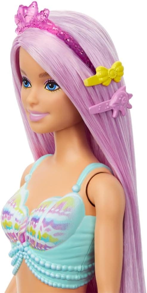عروسک پری دریایی Barbie با موهای بلند عروسک پری دریایی Barbie با موهای بلند