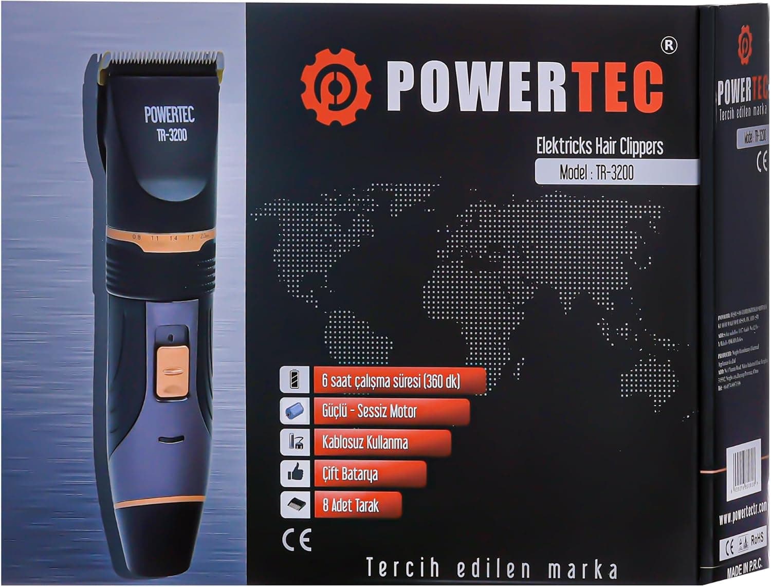 ریشتراش مردانه Powertec مدل Tr-3200 کد 6935016800808 ریشتراش مردانه Powertec مدل Tr-3200 کد 6935016800808