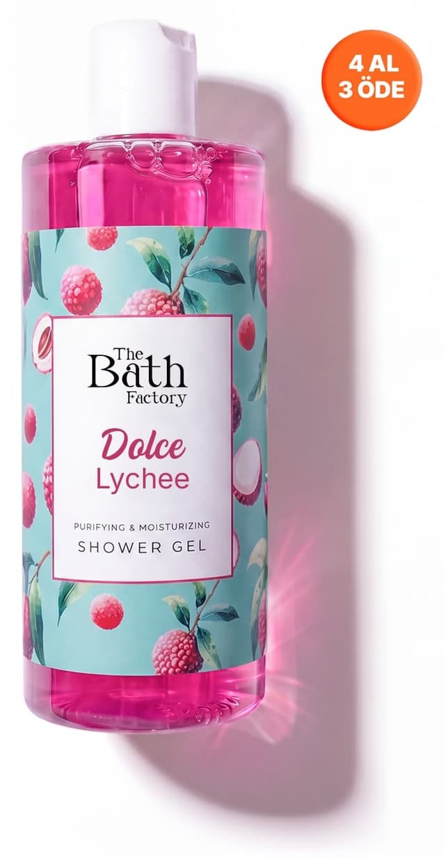 ژل دوش مرطوبکننده و مغذی THE BATH FACTORY با رایحه لیچی مدل Dolche 400 ml ژل دوش مرطوبکننده و مغذی THE BATH FACTORY با رایحه لیچی مدل Dolche 400 ml