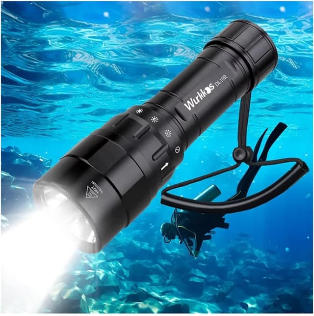 چراغ غواصی Wurkkos با روشنایی 4500 Lumen و کلید چرخشی مغناطیسی، مدل DL10R چراغ غواصی Wurkkos با روشنایی 4500 Lumen و کلید چرخشی مغناطیسی، مدل DL10R