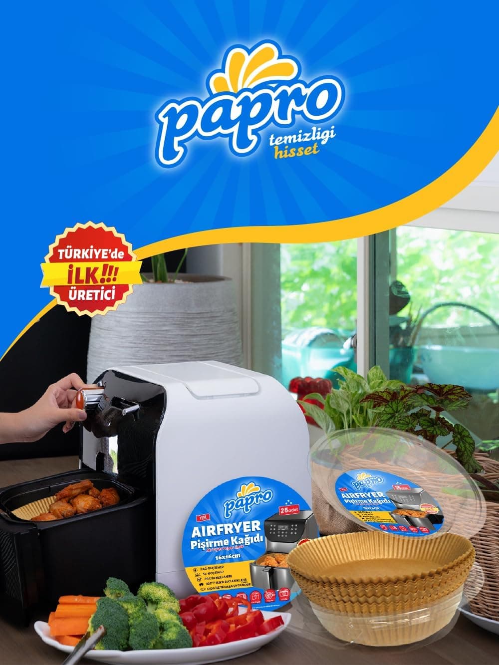 کاغذ پخت سرخکن بدون روغن papro مناسب XXL مربع 50 عدد 20x20 کاغذ پخت سرخکن بدون روغن papro مناسب XXL مربع 50 عدد 20x20