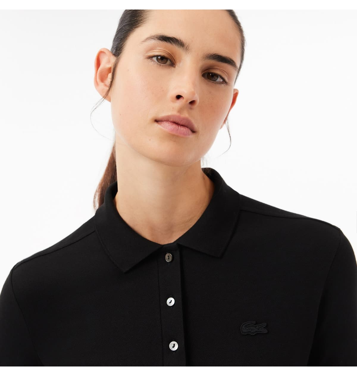 پولو زنانه Lacoste آستین بلند فیت معمولی مشکی مدل L.12.D پولو زنانه Lacoste آستین بلند فیت معمولی مشکی مدل L.12.D