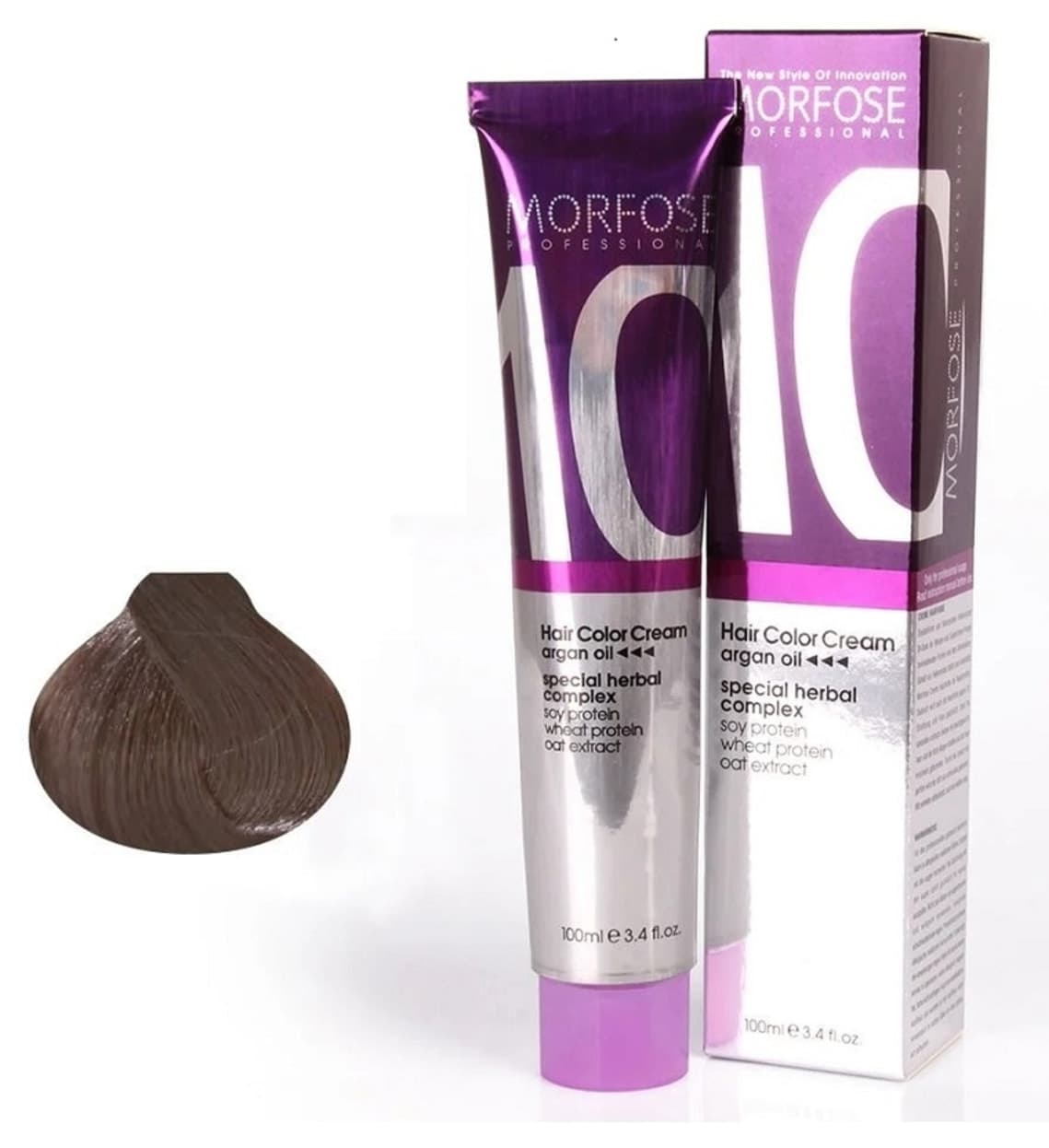رنگ موی زنانه Morfose 10 مدل 7.111 قهوهای خاکستری فوقمات 100ml رنگ موی زنانه Morfose 10 مدل 7.111 قهوهای خاکستری فوقمات 100ml