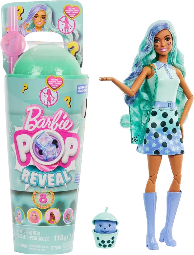 عروسک Barbie Pop Reveal Bubble Tea چای سبز مدل HTJ18 Htj21 عروسک Barbie Pop Reveal Bubble Tea چای سبز مدل HTJ18 Htj21