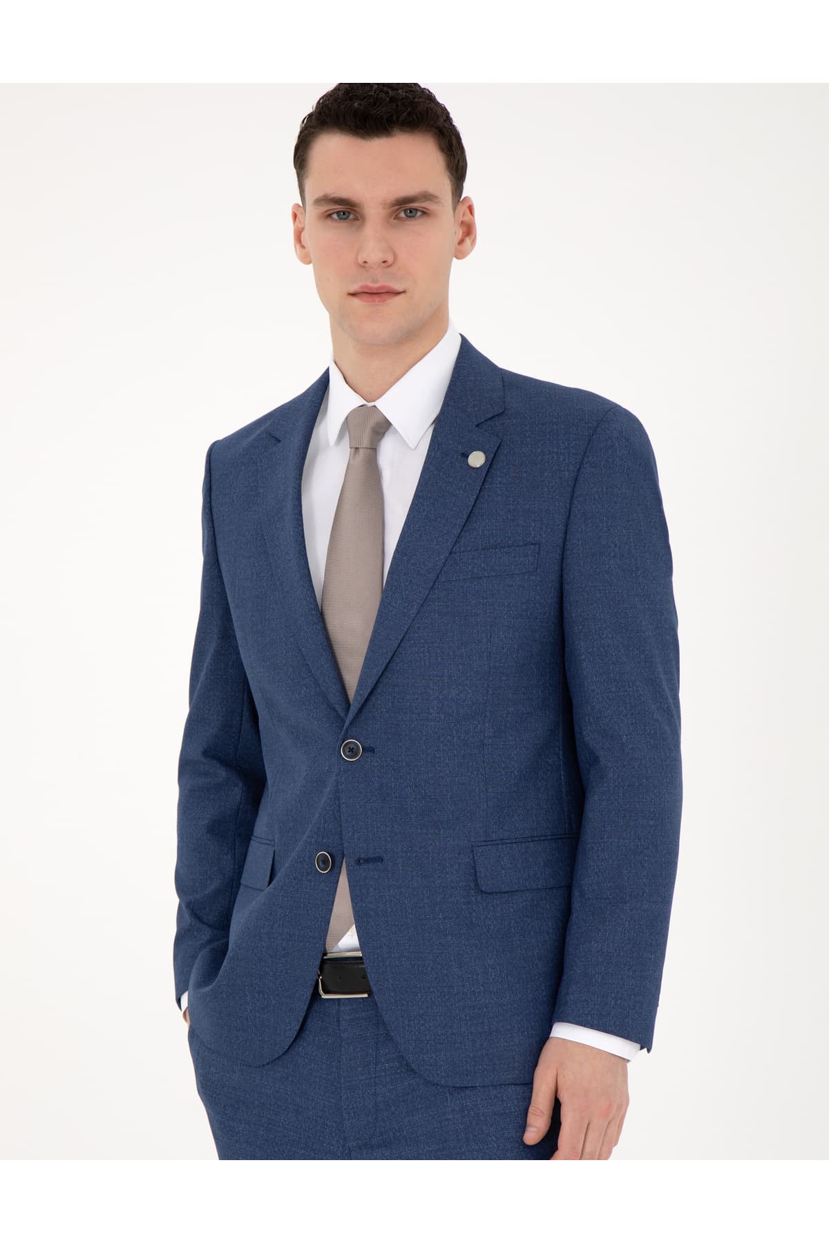کت و شلوار مردانه Pierre Cardin آبی تیره فیت اسلیم ترکیب پشم مدل 50285902-VR032 کت و شلوار مردانه Pierre Cardin آبی تیره فیت اسلیم ترکیب پشم مدل 50285902-VR032