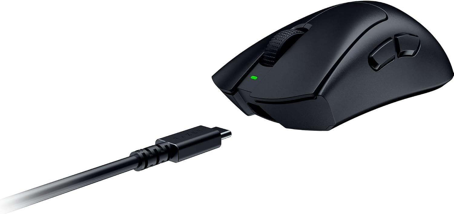 ماوس گیمینگ بیسیم ارگونومیک Razer DeathAdder V3 HyperSpeed مشکی 55g با دقت 26K DPI ماوس گیمینگ بیسیم ارگونومیک Razer DeathAdder V3 HyperSpeed مشکی 55g با دقت 26K DPI