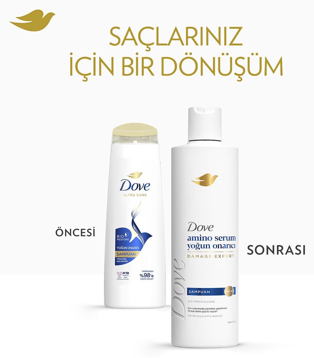 شامپو Dove Amino Serum ترمیمکننده شدید 600 ml x3 شامپو Dove Amino Serum ترمیمکننده شدید 600 ml x3