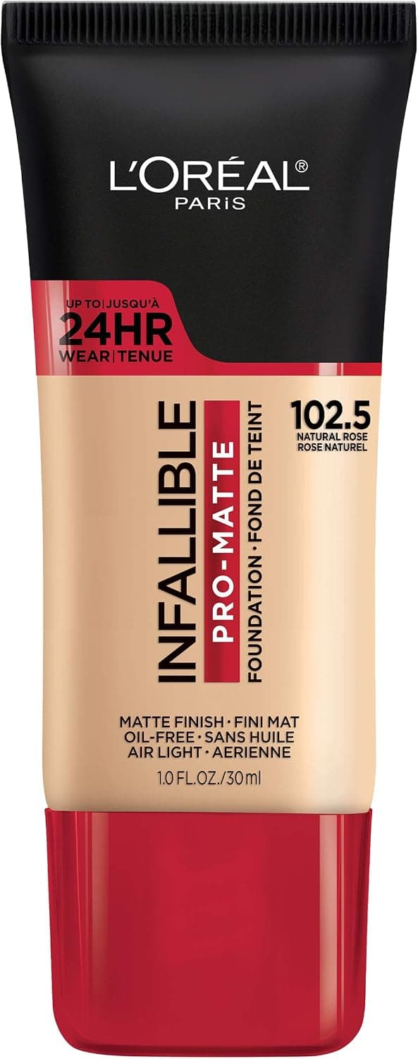 کرم پودر مایع ماندگاری طولانی L'Oreal Paris مدل Infallible Pro-Matte رز طبیعی 1 fl oz کرم پودر مایع ماندگاری طولانی L'Oreal Paris مدل Infallible Pro-Matte رز طبیعی 1 fl oz