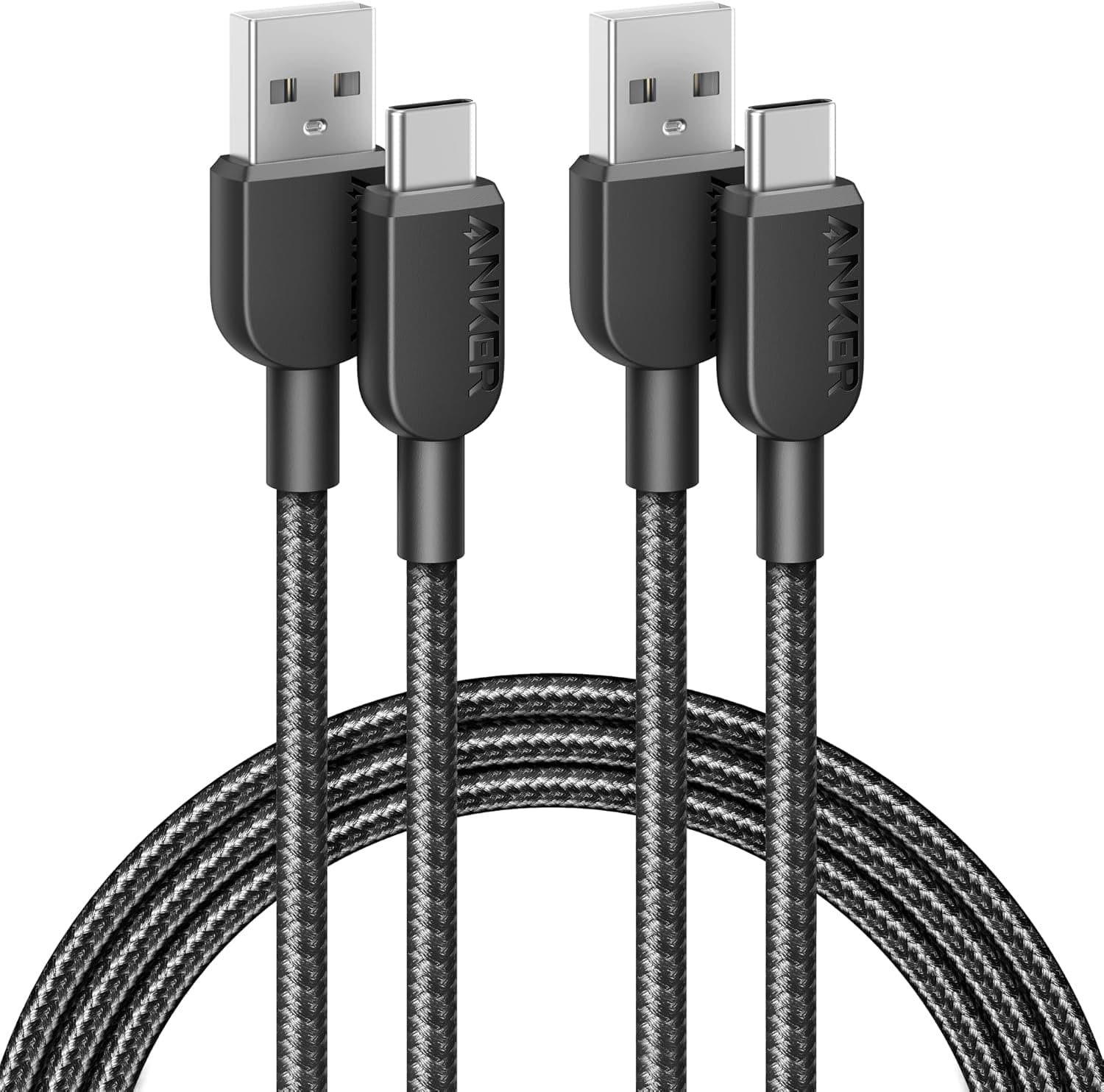 کابل شارژ Anker USB-A به USB-C مشکی 0.9m بسته 2 عددی کابل شارژ Anker USB-A به USB-C مشکی 0.9m بسته 2 عددی
