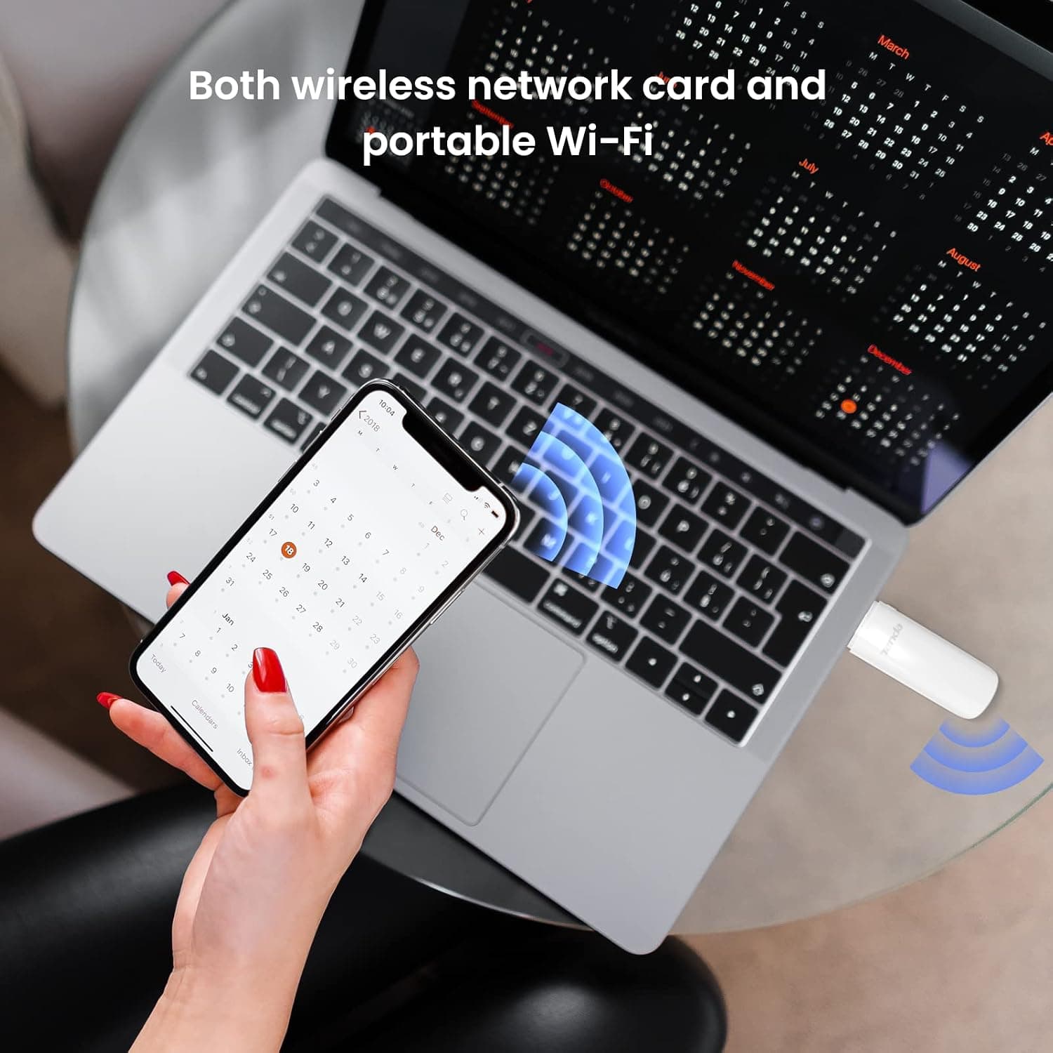آداپتور وایفای USB Tenda مدل U18 WiFi 6 AX1800 دوباند سفید آداپتور وایفای USB Tenda مدل U18 WiFi 6 AX1800 دوباند سفید