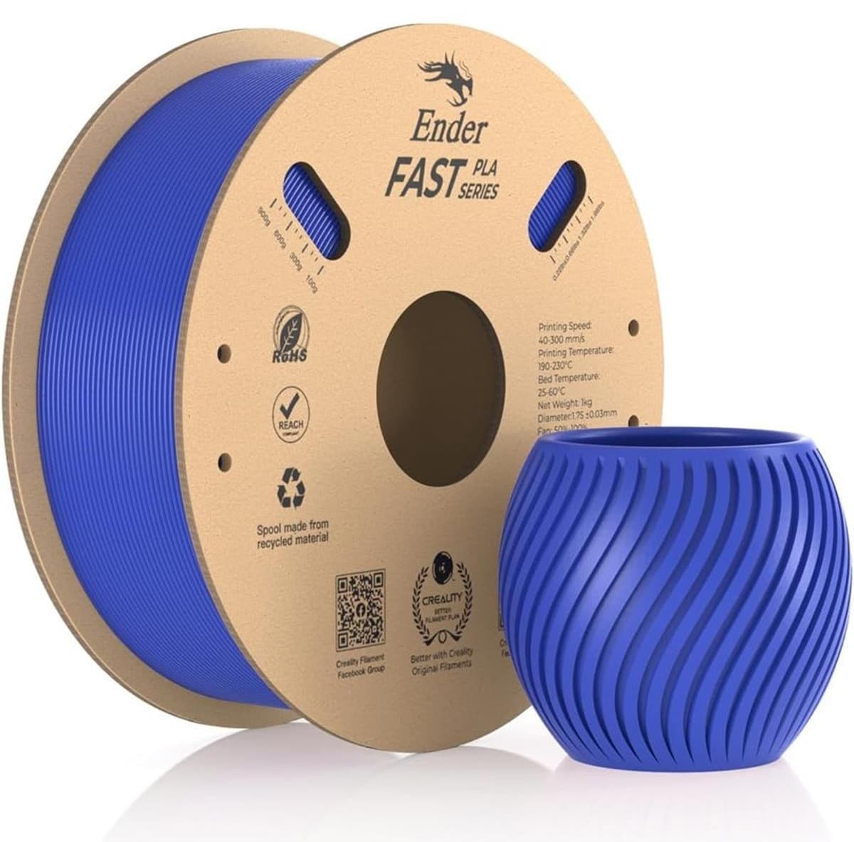 فیلامنت پرینت 3D Creality PLA آبی 1.75mm Ender Fast فیلامنت پرینت 3D Creality PLA آبی 1.75mm Ender Fast