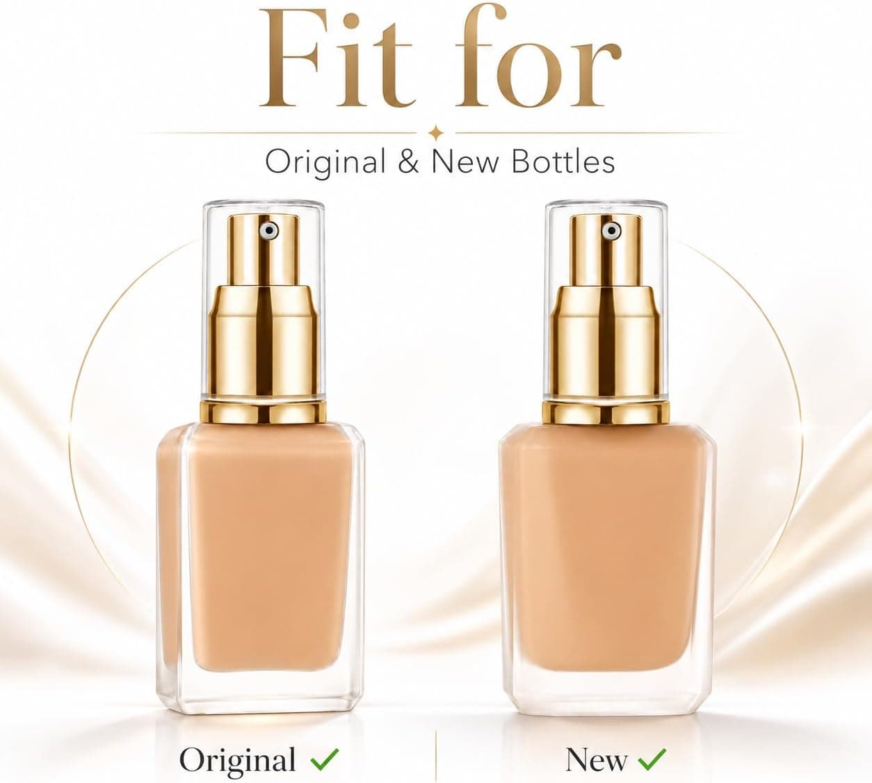 پمپ فاندیشن Chris.W بسته 2Pack طلایی برای Estee Lauder Double Wear پمپ فاندیشن Chris.W بسته 2Pack طلایی برای Estee Lauder Double Wear