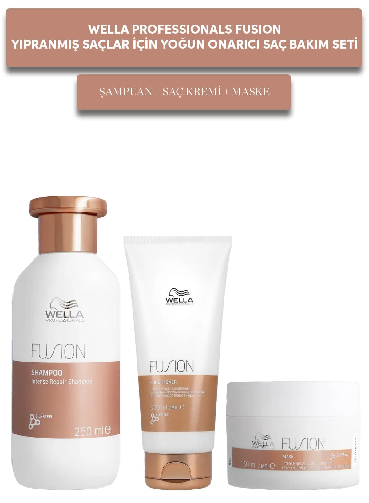 ست مراقبت مو Wella Professionals Fusion ترمیمکننده عمیق برای موهای آسیبدیده ست مراقبت مو Wella Professionals Fusion ترمیمکننده عمیق برای موهای آسیبدیده