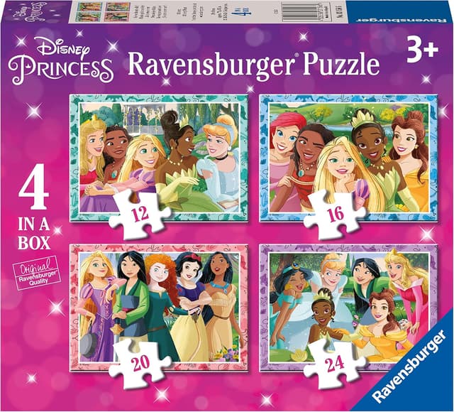 پازل Ravensburger مدل 3156 Disney Princess Toys-4 in a Box 12, 16, 20, 24 قطعه پازل Ravensburger مدل 3156 Disney Princess Toys-4 in a Box 12, 16, 20, 24 قطعه